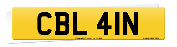 Registration number CBL 41N